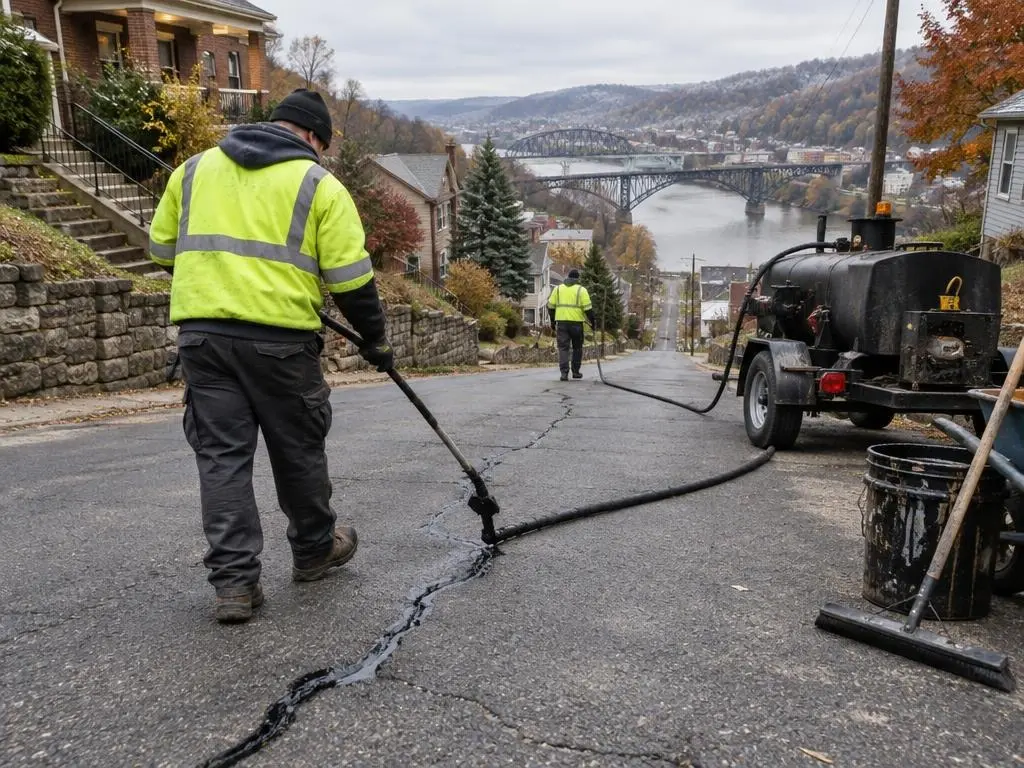 Asphalt Crack Sealing in Pittsburgh, PA